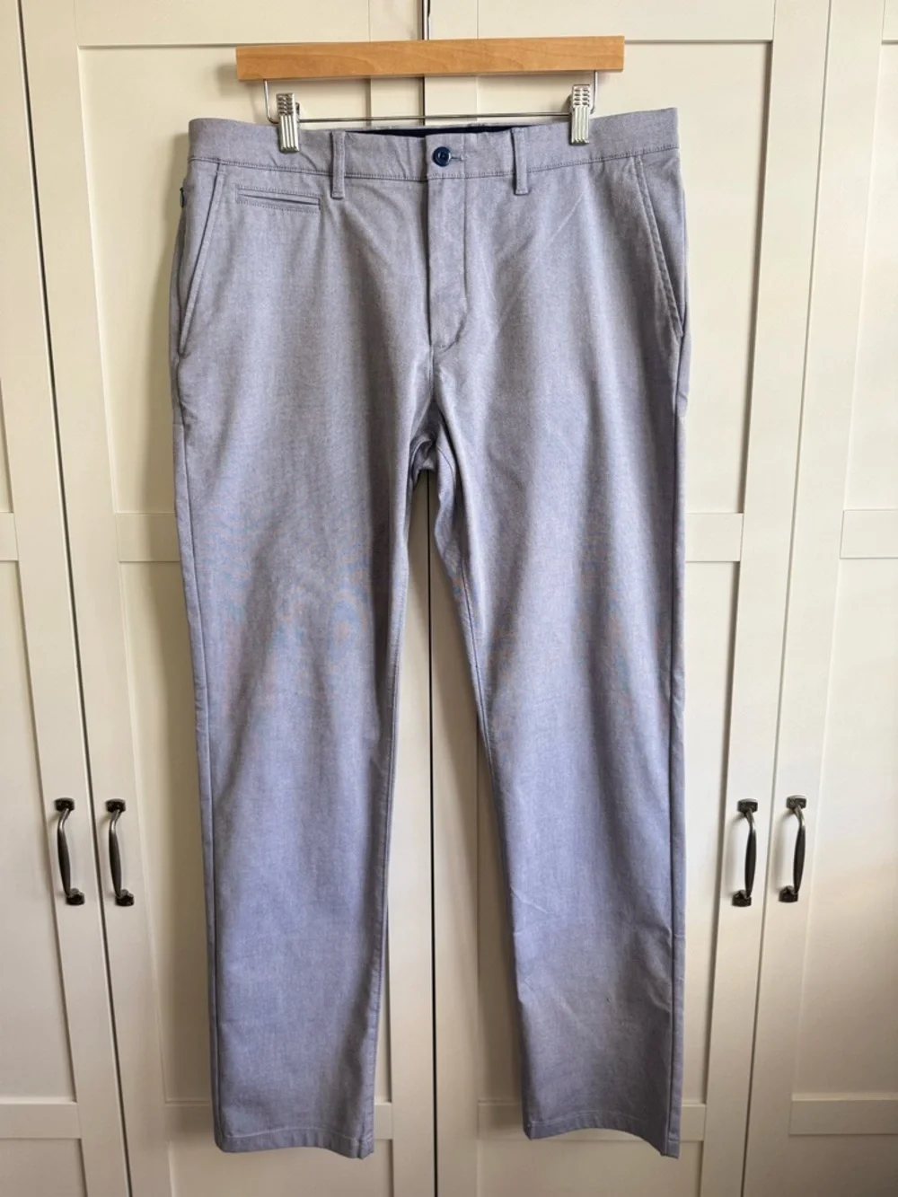 J.Crew 484 Slim-Fit Tech Oxford Pant in Light Blue Size 35x32